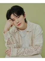 韓國Romantic Crown - [WOOZI Collection] PUNCHING KNIT WESTERN SHIRT_OATMEAL